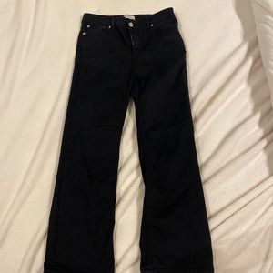 Zara woman black denim jeans straight boot